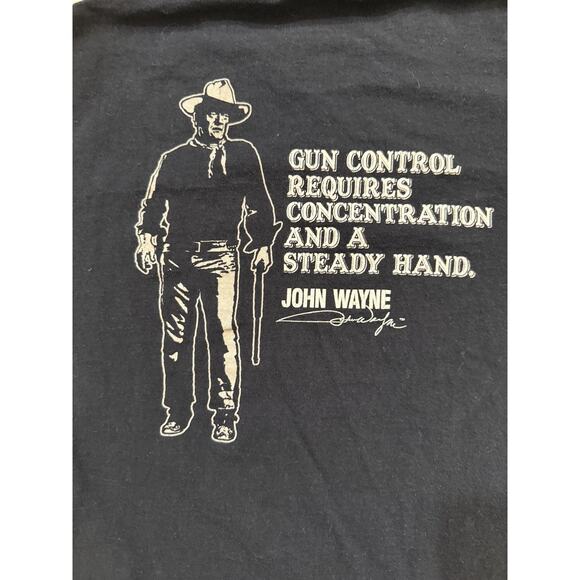 John Wayne TShirt Mens XL Black Western Quote Graphic Open Range USA Gorpcore - Picture 7 of 7